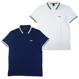 HUGO BOSS ヒューゴボス ポロシャツ メンズ PADDY REGULAR FIT パディ レギュラーフィット ゴルフ スポーツ ブルー 50469055 10241663 01 415 ホワイト×ブラック 50469055 10241663 01 110
