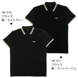 HUGO BOSS ヒューゴボス ポロシャツ メンズ 半袖 Paddy パディ REGULAR FIT ゴルフ スポーツ ショートスリーブ ブラック 黒