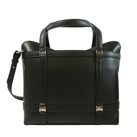 ＜アウトレット＞SALVATORE FERRAGAMO サルヴァトーレ フェラガモ ハンドバッグ トート ショルダー LESLIE レスリー レザー 牛革 レディース 2ウェイ ブラック 黒 21E461