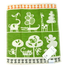 KLIPPAN クリッパン ブランケット Cuddly Blanket 綿 ブラッシュオーガニックコットン Serengeti セレンゲティ サバンナ グリーン BENGT & LOTTA ベングト＆ロッタ 34×40cm