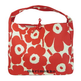 marimekko マリメッコ ショルダーバッグ ラージ ニット ジャガード ウニッコ ピンク×ベージュ Unikko ジム 旅行 大きめ 094143 380 フィンランド 北欧