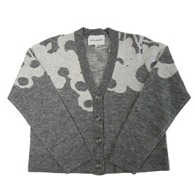 marimekko MARIMEKKO マリメッコ カーディガン ニット セーター Vネック ウール Puite Lammet ラメット グレー フィンランド 北欧