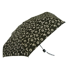 marimekko マリメッコ 傘 折り畳み 092688 990 レディース カサ Unikko ウニッコ ブラック×ダークグレー 手動式 フィンランド 北欧