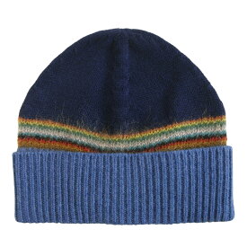 Paul Smith ポールスミス 英国直輸入 ビーニー 帽子 ニットキャップ SIGNTR INTARSIA シグネチャーストライプ ネイビー ブルー