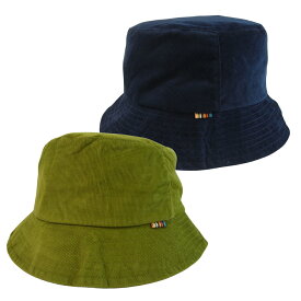 Paul Smith ポールスミス 英国直輸入 帽子 バゲットハット コーデュロイ コットン シグネチャーストライプ メンズ レディース グリーン ネイビー