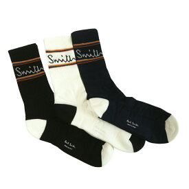 Paul Smith ポールスミス 英国直輸入 靴下 ソックス メンズ おしゃれ Mainline Sport ロゴ リブ 3足 ギフト