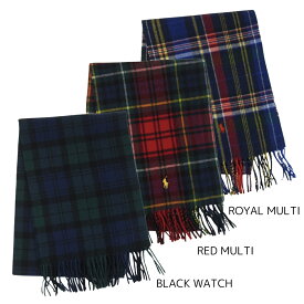 POLO RALPH LAUREN ポロラルフローレン マフラー ウール プレード タータンチェック メンズ レディース Polo Classic Plaid ポロ クラシック ブラックウォッチ BLACK WATCH レッドマルチ RED MULTI ロイヤルマルチ ROYAL MULTI