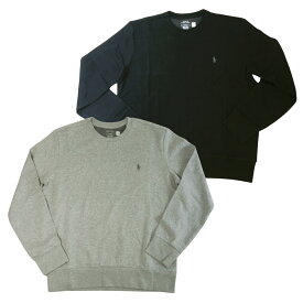 POLO RALPH LAUREN ポロラルフローレン トレーナー プルオーバー スウェット コットン クルーネック 長袖 ウェア ブラック 黒 グレー