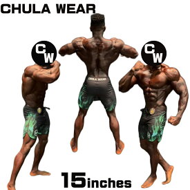 チュラウェア サーフパンツ CHULA WEAR ステージ ショーツ 水着 VENGEANCE 15 INCHES ハーフパンツ 短パン フィジーカー 大会 メンズ 筋トレ ジム ウエア 正規品[衣類] ユ00582