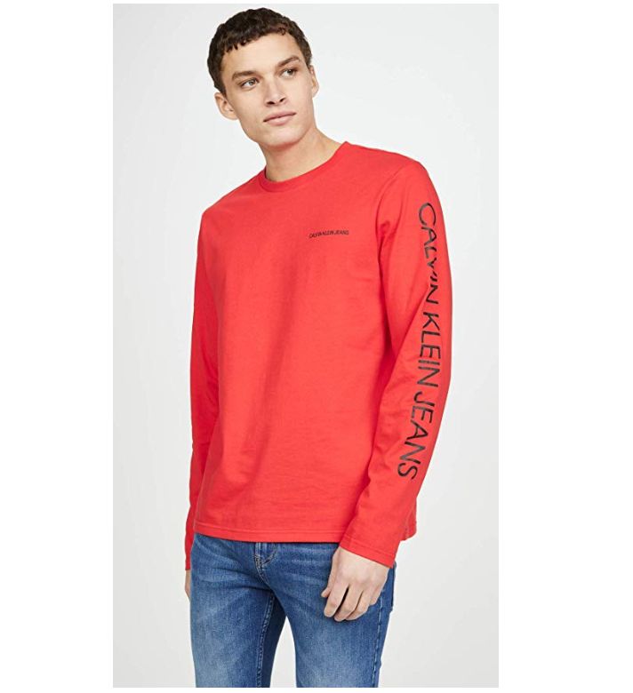 カルバンクライン ロゴ 長袖 Tシャツ Calvin Klein ロンT ロングスリーブ 小さいサイズ 大きいサイズ メンズ 41M7941[衣類]  | s.s shop