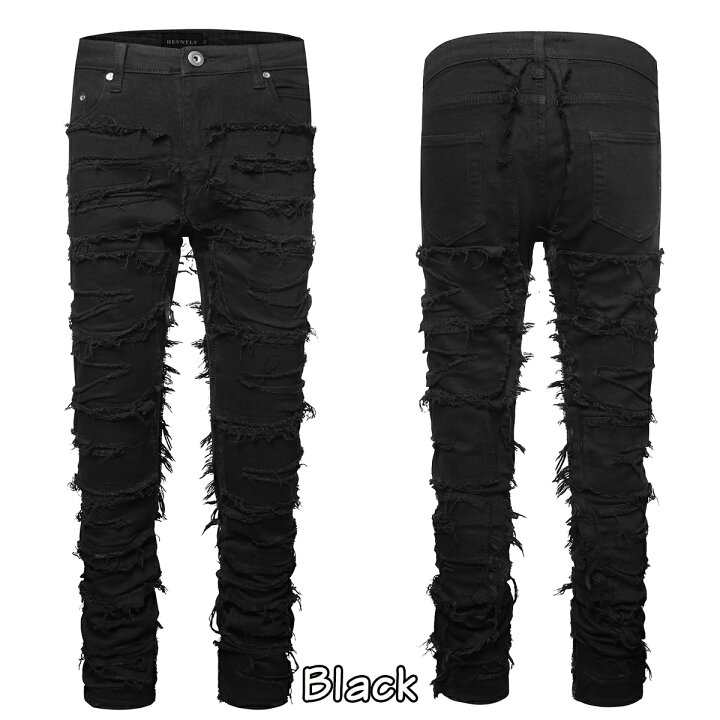 楽天市場】HESNTLS ジーンズ デニム Knife Distressed Denim ミッド 