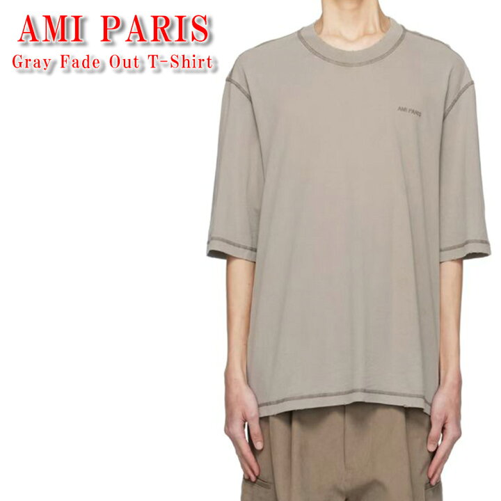 楽天市場】AMI Paris Tシャツ 半袖 アミ パリス Gray Fade Out T-Shirt  