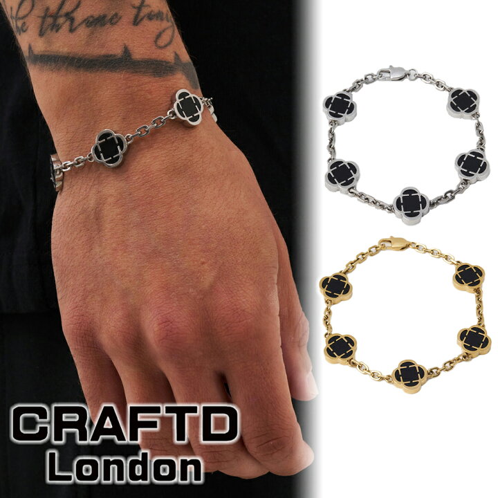 楽天市場】CRAFTD London クラフトロンドン ブレスレット ONYX CLOVER 