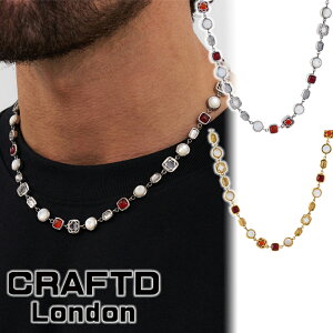 CRAFTD London lbNX RED CRYSTAL GEMSTONE NECKLACE SILVER GOLD Y Ntgh Vo[ S[h   W p[ ^ lC[ANZT[] 00582