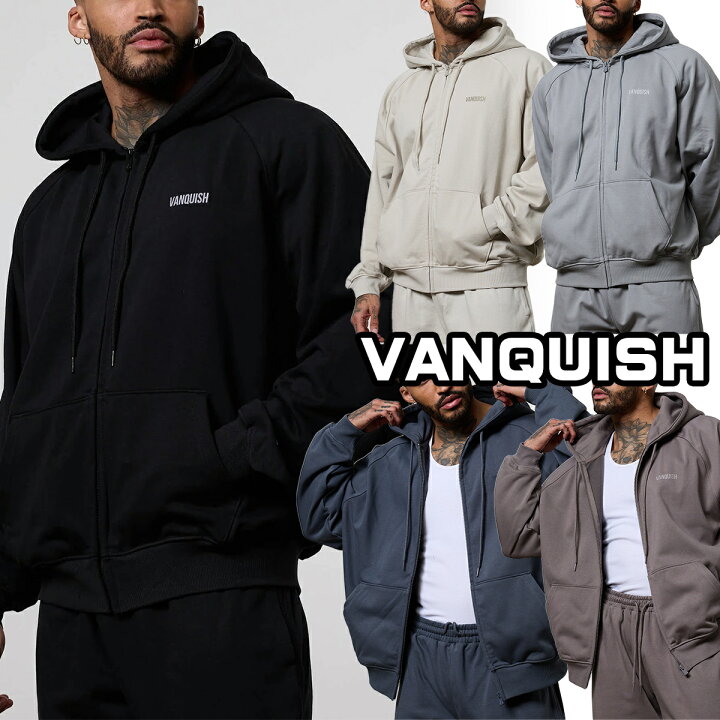楽天市場】ヴァンキッシュ フィットネス フルジップ パーカー Vanquish 