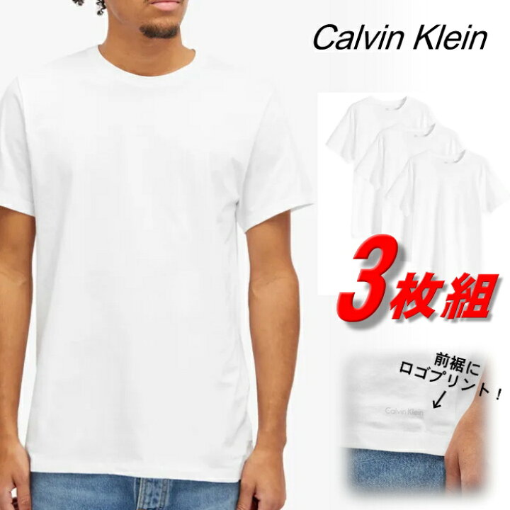 楽天市場】カルバンクライン Tシャツ 3枚パック ホワイト Calvin Klein 