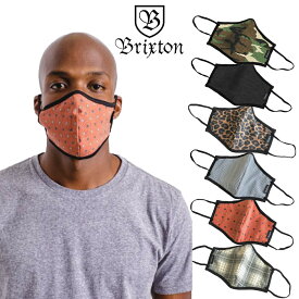 BRIXTON ブリクストン 布マスク Antimicrobial 4-Way Stretch Face Mask ファッションマスク 洗える ロゴ 布 大人用 男女兼用 おしゃれ かっこいい メンズ