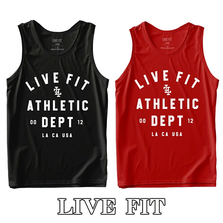 楽天市場】リブフィット タンクトップ LIVE FIT ATHLETICS DEPARTMENT 