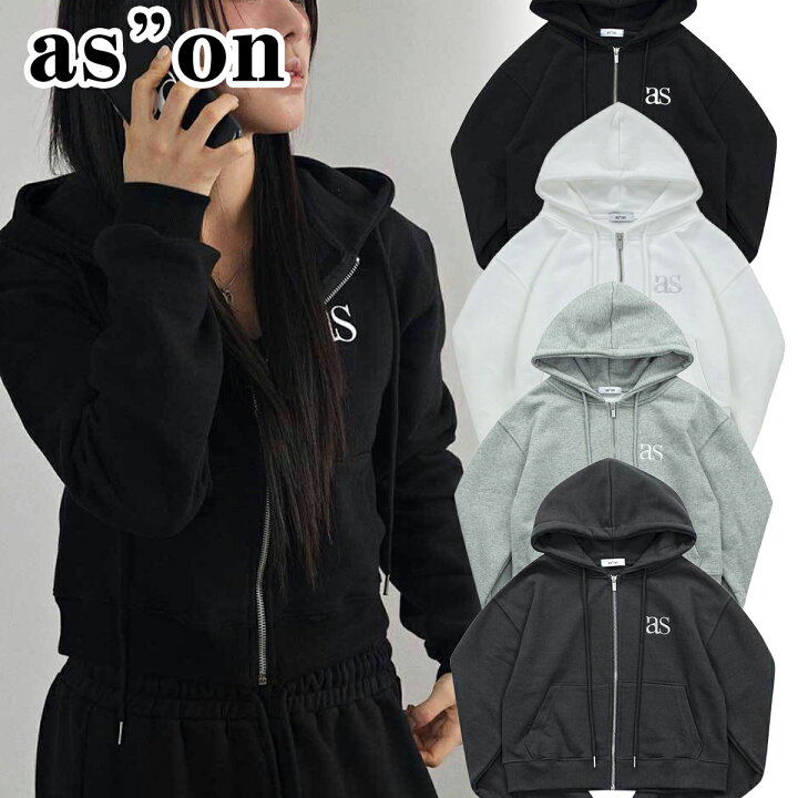 楽天市場】as”on アズオン パーカー フーディ ジップ BAY SWEAT ZIP-UP 