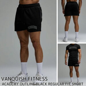 ���@���L�b�V�� �n�[�t�p���c VANQUISH FITNESS ACADEMY OUTLINE BLACK REGULAR FIT SHORT ���M�����[�t�B�b�g �V���[�g�p���c �V���[�c �Z�p�� �����Y �؃g�� �W�� �E�G�A �X�|�[�c�E�F�A ���K�i[�ߗ�]��00582