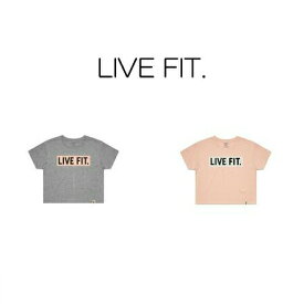 リブフィット LIVE FIT Box Logo Crop Tee 半袖 Tシャツ レディース 筋トレ ジム ウエア スポーツウェア 正規品[衣類]