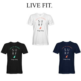 リブフィット LIVE FIT Surf Tee White Black Navy 半袖 Tシャツ メンズ 筋トレ ジム ウエア スポーツウェア 正規品[衣類]