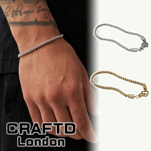 CRAFTD London �N���t�g�����h�� �u���X���b�g Mini Chrome Ball Bracelet SILVER GOLD �V���o�[ �S�[���h �� �� �����Y �l�C [�A�N�Z�T���[] ��00582