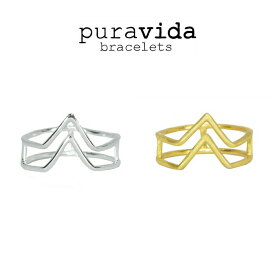 プラヴィダ Silver Gold Double Arrow Ring ダブルアローリング pura vida メンズ レディース ユニセックス 夏 [アクセサリー]
