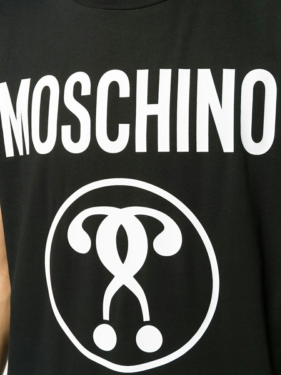 Moschino モスキーノ T-shirt con stampa White Black ホワイト ブラック 半袖 Tシャツ メンズ[衣類] |  s.s shop