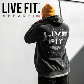 LIVE FIT リブフィット パーカー HEAVY METAL HOODIE プルオーバー トレーナー メンズ レディース ユニセックス スウェット 長袖 トップス 筋トレ ジム ウエア スポーツ 正規品[衣類] ユ00572