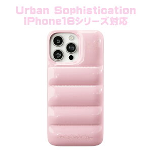 Urban Sophistication iPhone �P�[�X �A�[�o���\�t�B�X�e�B�P�[�V���� iPhone16�V���[�Y The Puffer Case �X�}�z�P�[�X Pink Gloss �A�C�t�H�� �J�o�[ �g��[�X�}�z�P�[�X]��00582
