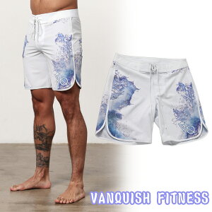 @LbV T[tpc VANQUISH FITNES VQ White Tidal Menfs Physique Board Shorts {[hV[c Zp n[tpc Y ؃g W  X|[cEFA 00582