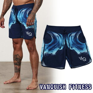 @LbV T[tpc VANQUISH FITNES VQ Blue Tidal Menfs Physique Board Shorts {[hV[c Zp n[tpc Y ؃g W  X|[cEFA 00582-2