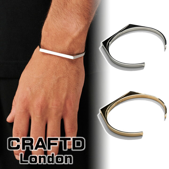 楽天市場】CRAFTD London クラフトロンドン RECTANGLE BANGLE 5MM 