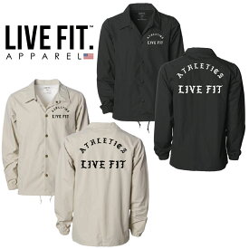 リブフィット LIVE FIT IRON ATHLETICS COLLARED COACH JACKET ウィンドブレーカー ジャケット トップス メンズ 筋トレ ジム ウエア フィットネス スポーツ トレーニング 正規品[衣類]