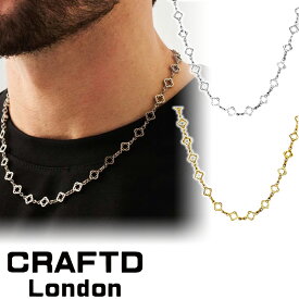 CRAFTD London ネックレス CLOVER LINK NECKLACE メンズ クラフトロンドン パール 真珠 ゴールド シルバー 金 銀 人気[アクセサリー] ユ00582