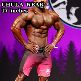 チュラウェア サーフパンツ CHULA WEAR ステージ ショーツ 水着 HEART BEATS 17 inches ハーフパンツ 短パン フィジーカー 大会 メンズ 筋トレ ジム ウエア 正規品[衣類]ユ00582