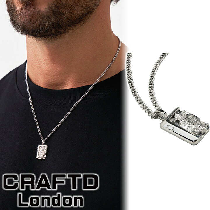 楽天市場】CRAFTD London ネックレス KINGS CARD PENDANT SILVER 