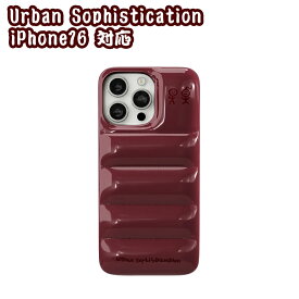 Urban Sophistication iPhone ケース アーバンソフィスティケーション iPhone16シリーズ The Puffer Case - Burgundy スマホケース アイフォン カバー 携帯[スマホケース]ユ00582