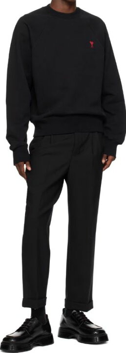楽天市場】AMI Paris スウェット アミ パリス Black Ami de Coeur 
