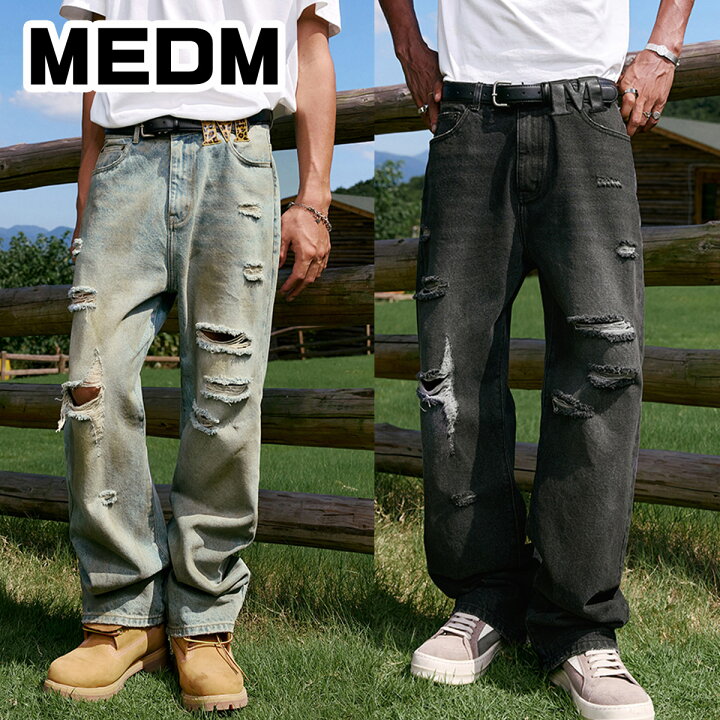楽天市場】MEDM デニム ミスターエンジョイダマネー ウォッシュド 