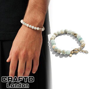 CRAFTD London �N���t�g�����h�� �u���X���b�g OCEAN BEADED BRACELET 8MM GOLD �S�[���h �� 18K�S�[���h �����Y �l�C [�A�N�Z�T���[] ��00582