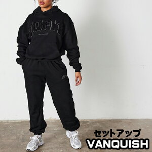 @LbV ZbgAbv Vanquish Jet Black VQFIT Oversized I[o[TCY p[J[ XEFbgpc ㉺Zbg fB[X ؃g[ߗ]00572
