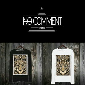 NO COMMENT PARIS ノーコメントパリ 長袖 Tシャツ ブラック ホワイト メンズ 大きい 小さい グラフィック・タイガー graphique-tiger-TEND34 TEE SHIRT TENDANCE[衣類]