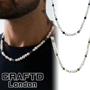 CRAFTD London lbNX REAL PEARL NECKLACE COBALT BLUE FOREST GREEN Y Ntgh W p[ ^ lC[ANZT[] 00582