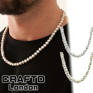 CRAFTD London lbNX CHAIN WRAP REAL PEARL NECKLACE SILVER GOLD Y Ntgh Vo[ S[h   W p[ ^ lC[ANZT[] 00582