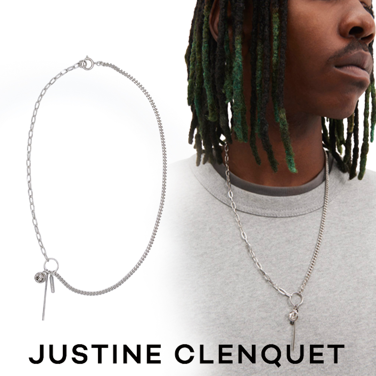 ジュスティーヌクランケ Justine Clenquet ハイデン ネックレス Haiden necklace チョーカー パラジウム ネックレス  レディース メンズ[アクセサリー] | WILLS
