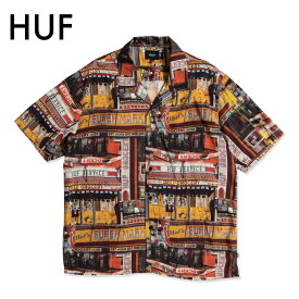 ハフ シャツ HUF リゾートシャツ 半袖 CORNER STORE RESORT SHIRT 柄シャツ 開襟 トップス スケーター ストリート系 スケートボード 人気 メンズ 正規品 BU00175 [衣類]