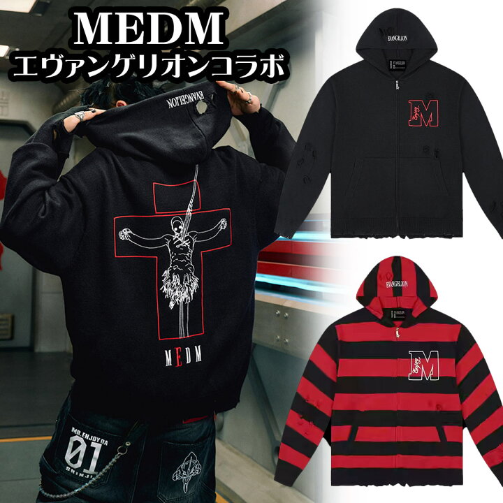 楽天市場】MEDM EVA コラボ フルジップ パーカー ミスターエンジョイダ 