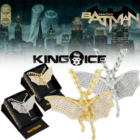 KING ICE キングアイス ネックレス チェーン BATMAN X KING ICE - BATMAN NECKLACE 14kゴールド 金 WHITE GOLD 人気[アクセサリー]